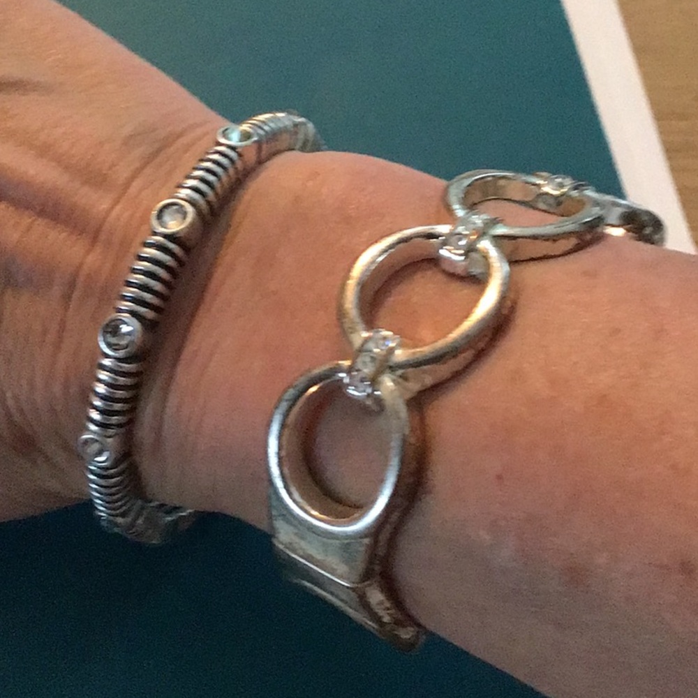 Sparkly bangle and bracelet set